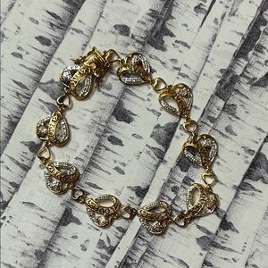 Gold and Silver Teardrop Bracelet